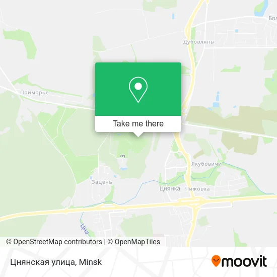 Цнянская улица map