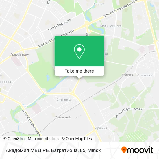 Академия МВД РБ, Багратиона, 85 map