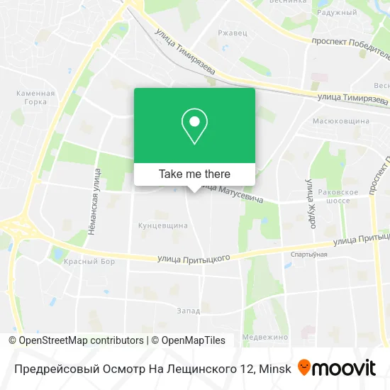 Предрейсовый Осмотр На Лещинского 12 map