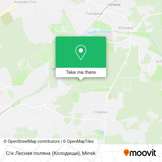 С/к Лесная поляна (Колодищи) map
