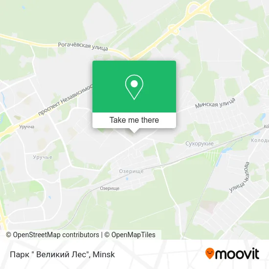 Парк " Великий Лес" map