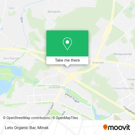 Leto Organic Bar map