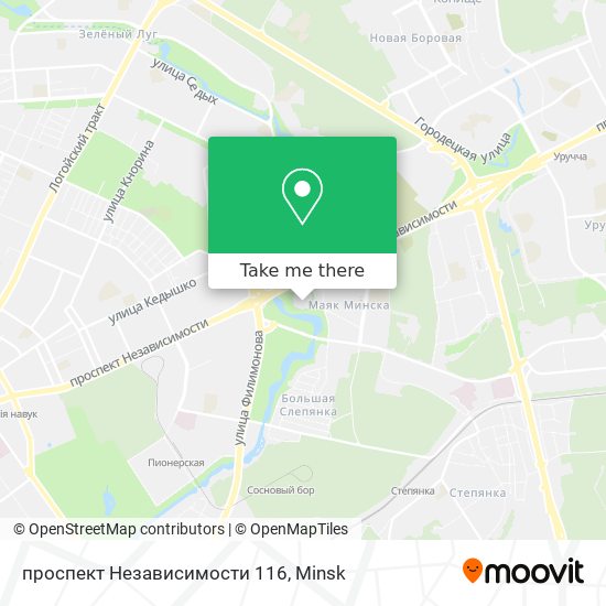 проспект Независимости 116 map