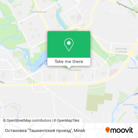 Остановка "Ташкентский проезд" map