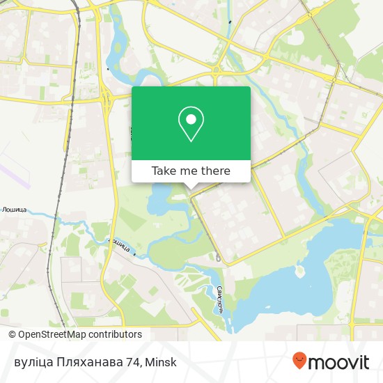 вулiца Пляханава 74 map