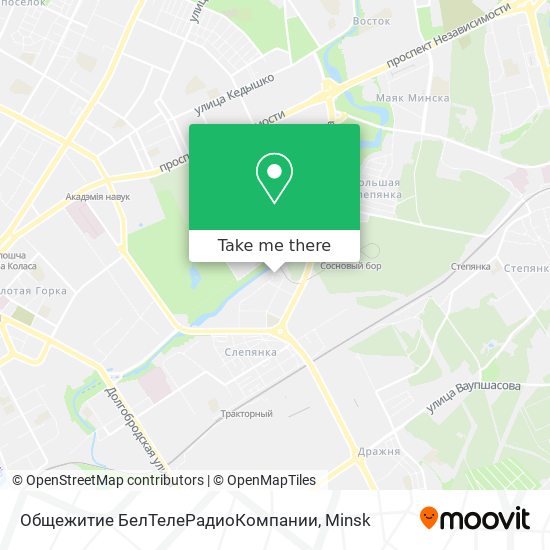 Общежитие БелТелеРадиоКомпании map