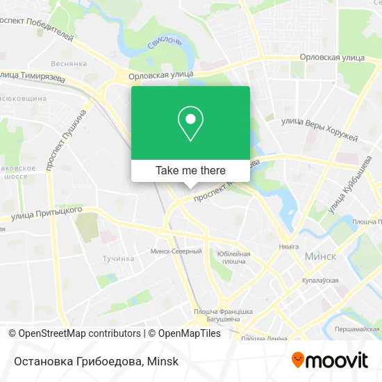 Остановка Грибоедова map