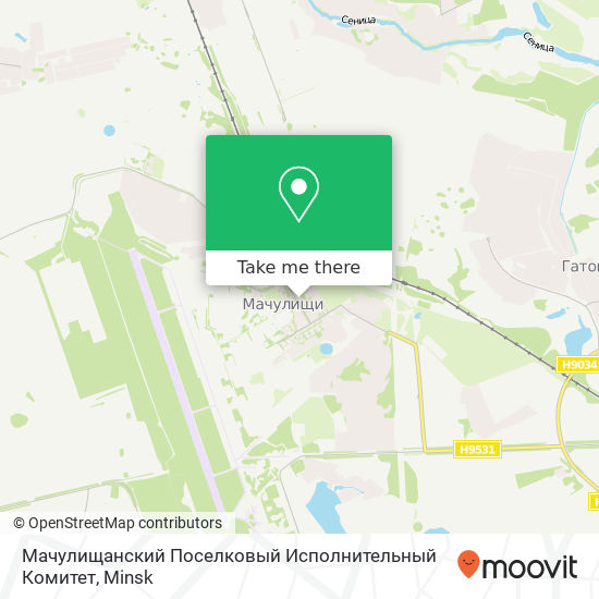 Мачулищанский Поселковый Исполнительный Комитет map