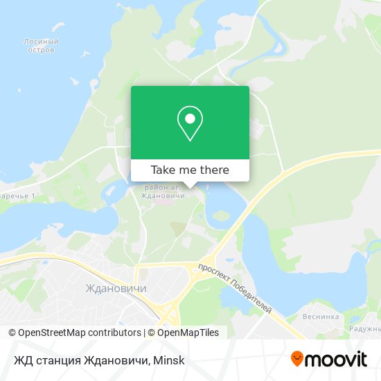 ЖД станция Ждановичи map
