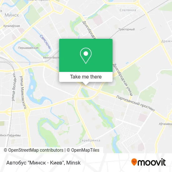 Автобус "Минск - Киев" map