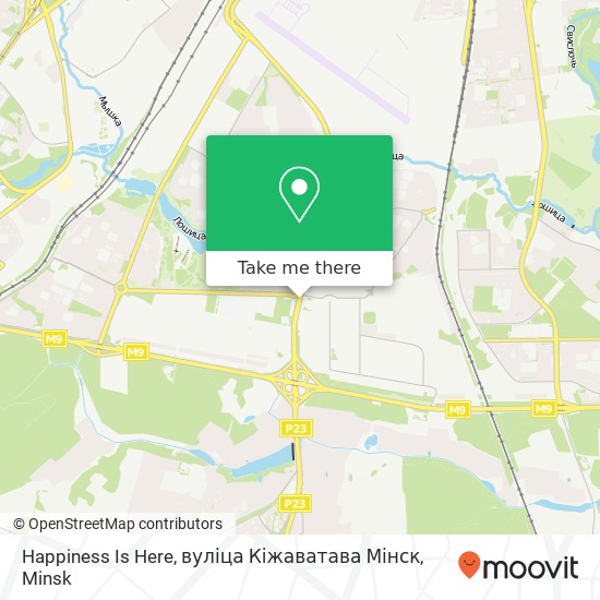 Happiness Is Here, вуліца Кіжаватава Мінск map