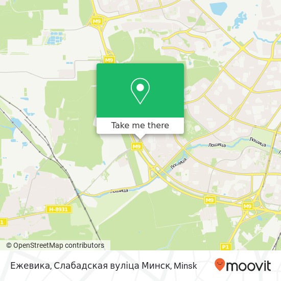 Ежевика, Слабадская вуліца Минск map