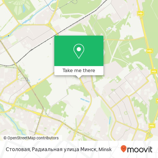 Столовая, Радиальная улица Минск map