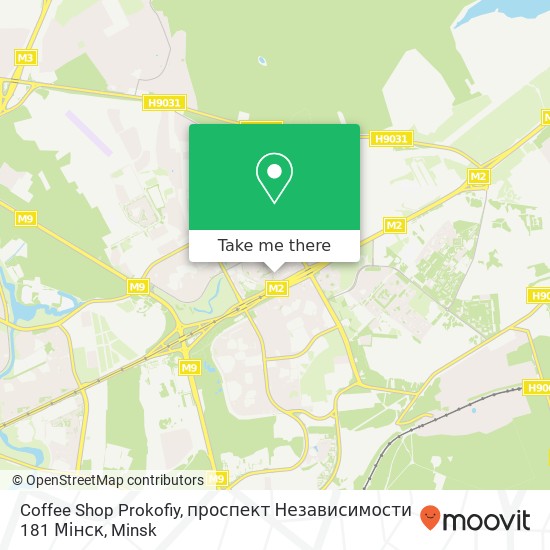 Coffee Shop Prokofiy, проспект Независимости 181 Мінск map