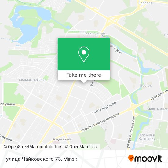 улица Чайковского 73 map