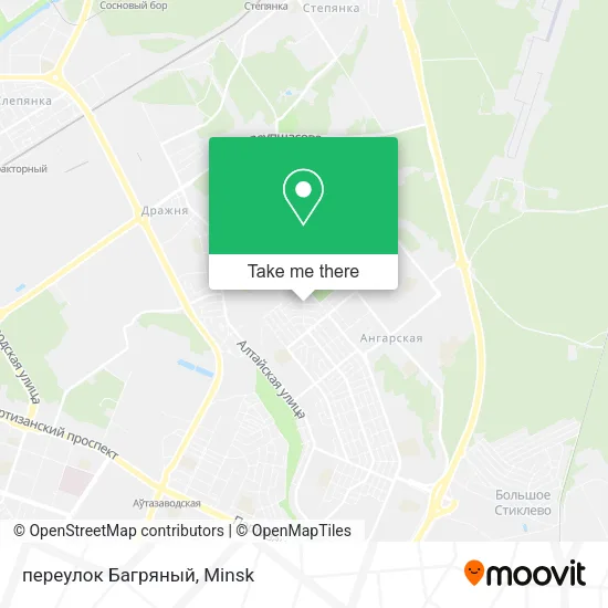 переулок Багряный map