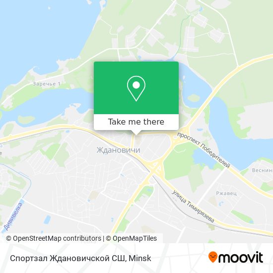 Спортзал Ждановичской СШ map