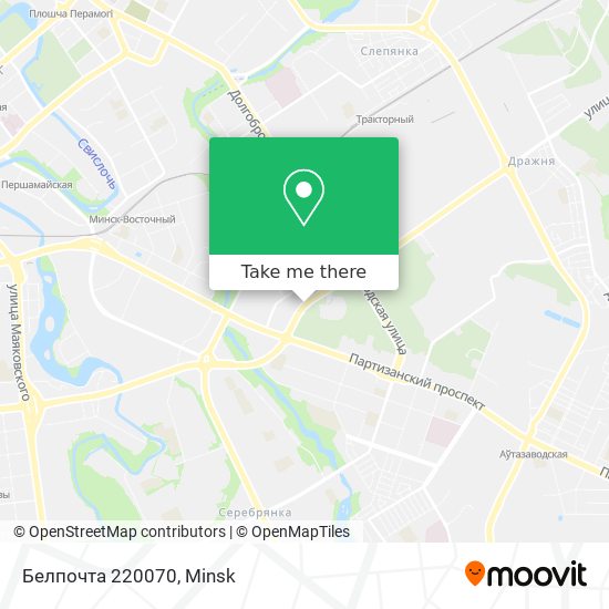 Белпочта 220070 map