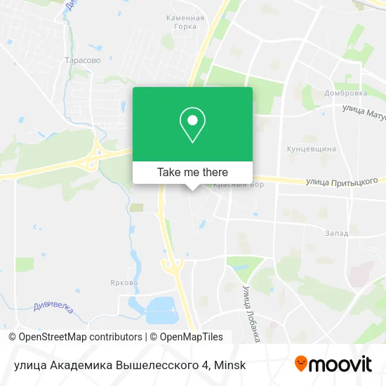улица Академика Вышелесского 4 map