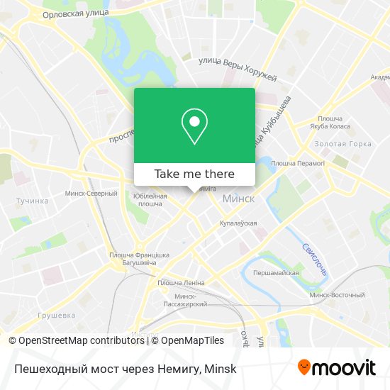 Пешеходный мост через Немигу map