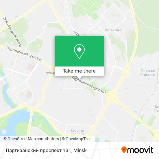 Партизанский проспект 131 map