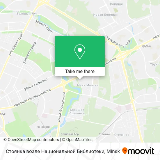 Стоянка возле Национальной Библиотеки map