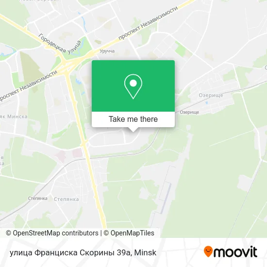 улица Франциска Скорины 39а map