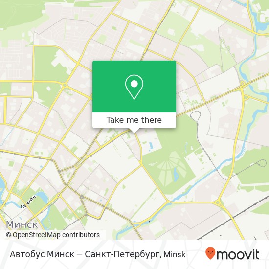 Автобус Минск — Санкт-Петербург map