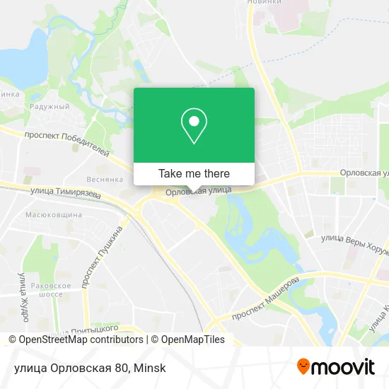 улица Орловская 80 map