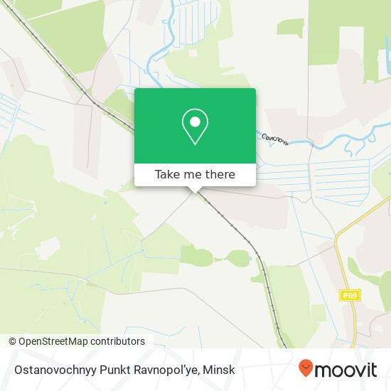 Ostanovochnyy Punkt Ravnopol’ye map