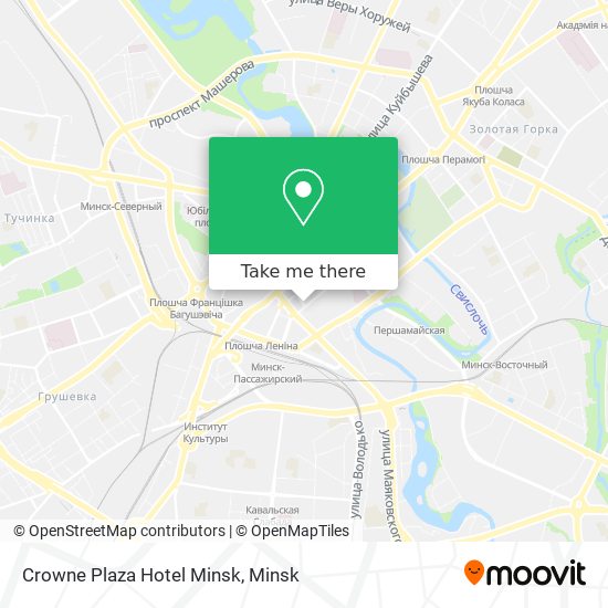 Crowne Plaza Hotel Minsk map