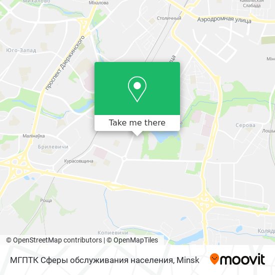 МГПТК Сферы обслуживания населения map