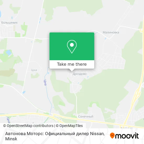 Автонова Моторс: Официальный дилер Nissan map