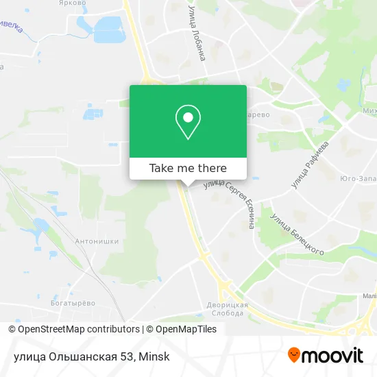 улица Ольшанская 53 map