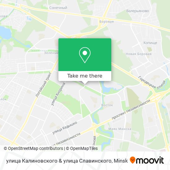 улица Калиновского & улица Славинского map