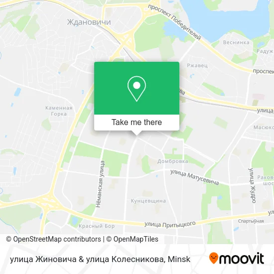 улица Жиновича & улица Колесникова map