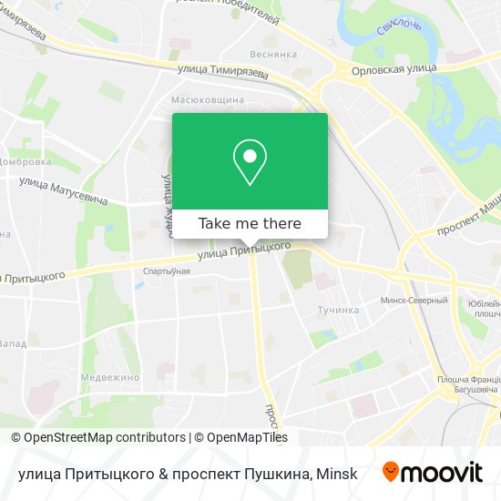улица Притыцкого & проспект Пушкина map