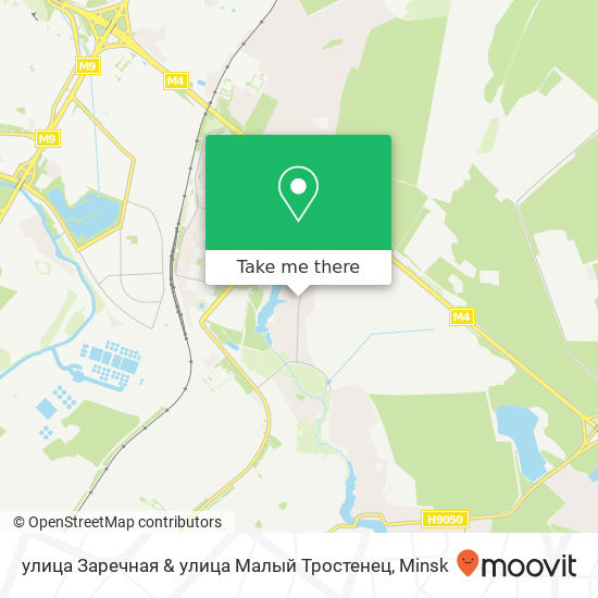 улица Заречная & улица Малый Тростенец map