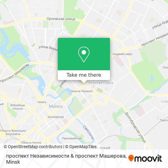 проспект Независимости & проспект Машерова map