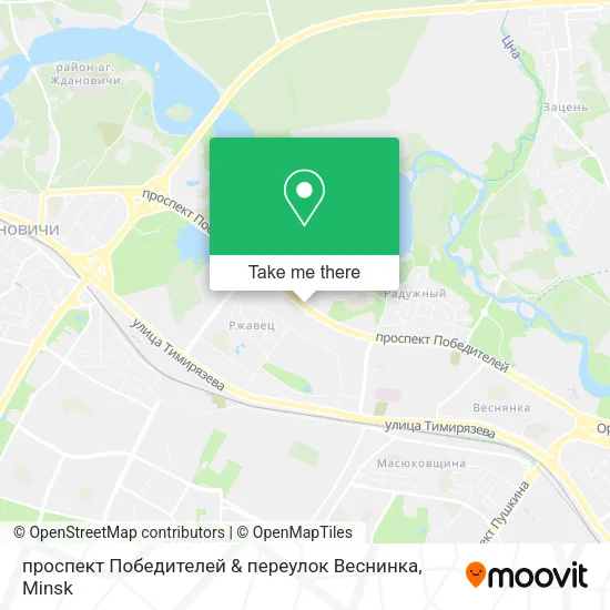 проспект Победителей & переулок Веснинка map