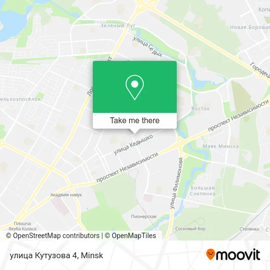 улица Кутузова 4 map