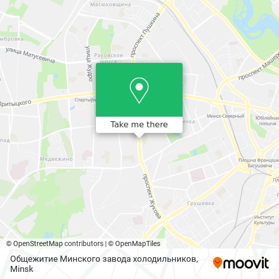 Общежитие Минского завода холодильников map