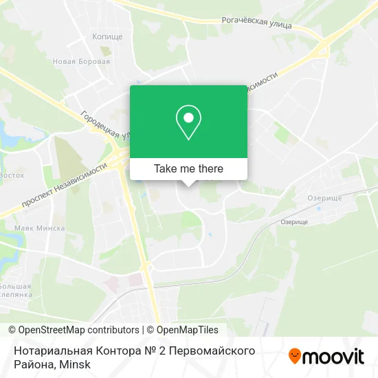Нотариальная Контора № 2 Первомайского Района map