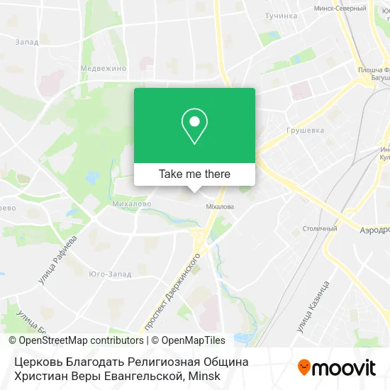Церковь Благодать Религиозная Община Христиан Веры Евангельской map