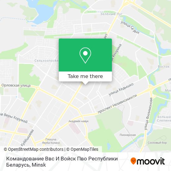 Командование Ввс И Войск Пво Республики Беларусь map