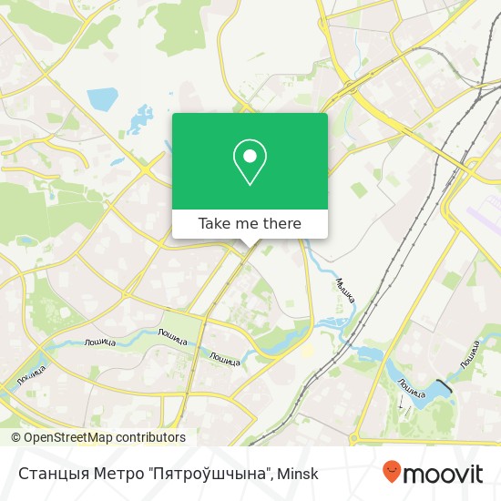 Станцыя Метро "Пятроўшчына" map
