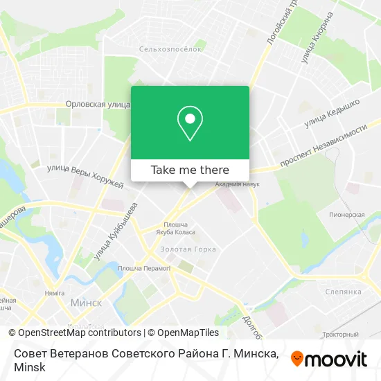 Совет Ветеранов Советского Района Г. Минска map