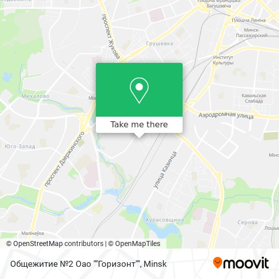 Общежитие №2 Оао ""Горизонт"" map
