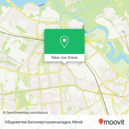 Общежитие Белэнергоремналадка map