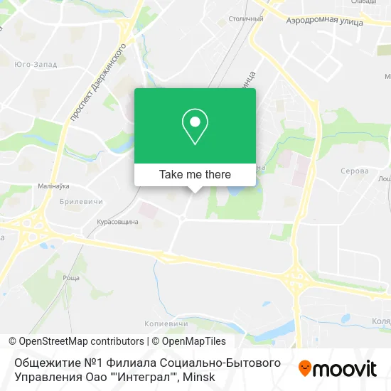 Общежитие №1 Филиала Социально-Бытового Управления Оао ""Интеграл"" map